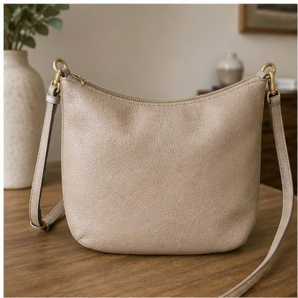 Tan Canvas Crossbody Bag